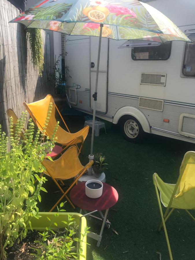 Gardencaravan Near Ghent In Green Area Eksteriør bilde